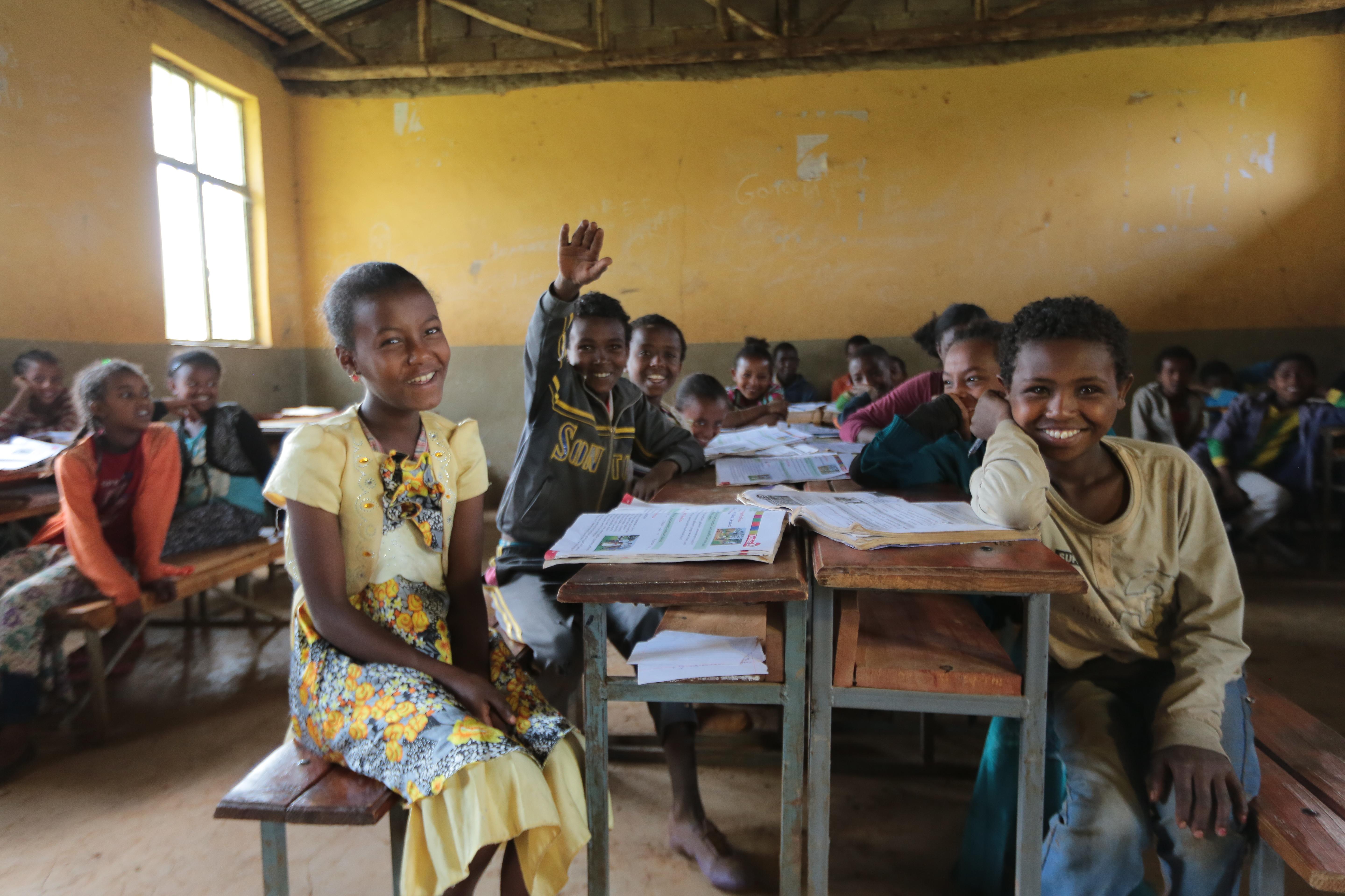 Ethiopian children in a classroom