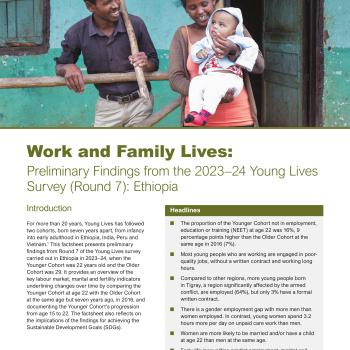 Work and Family Lives Ethiopia Factsheet cover