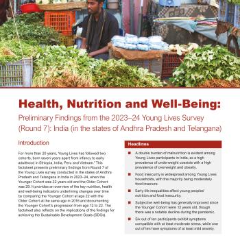 Health and Wellbeing India Factsheet cover